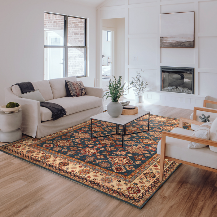 Super Kazak 8x10 Blue