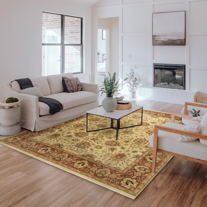 Elegance 8x10 Beige/Rust Wool