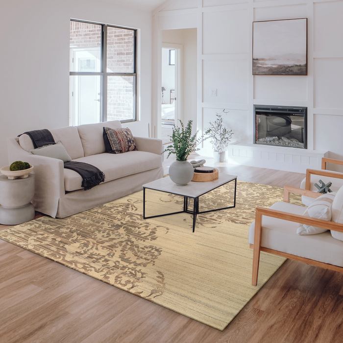 Reflections 8x10 Grey/Ivory New Zealand Wool