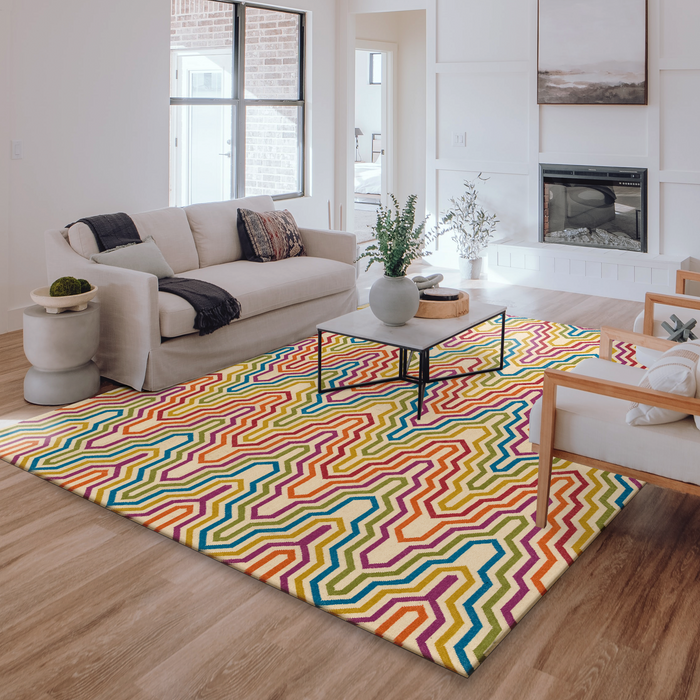 Cable 9x12 Rainbow Wool