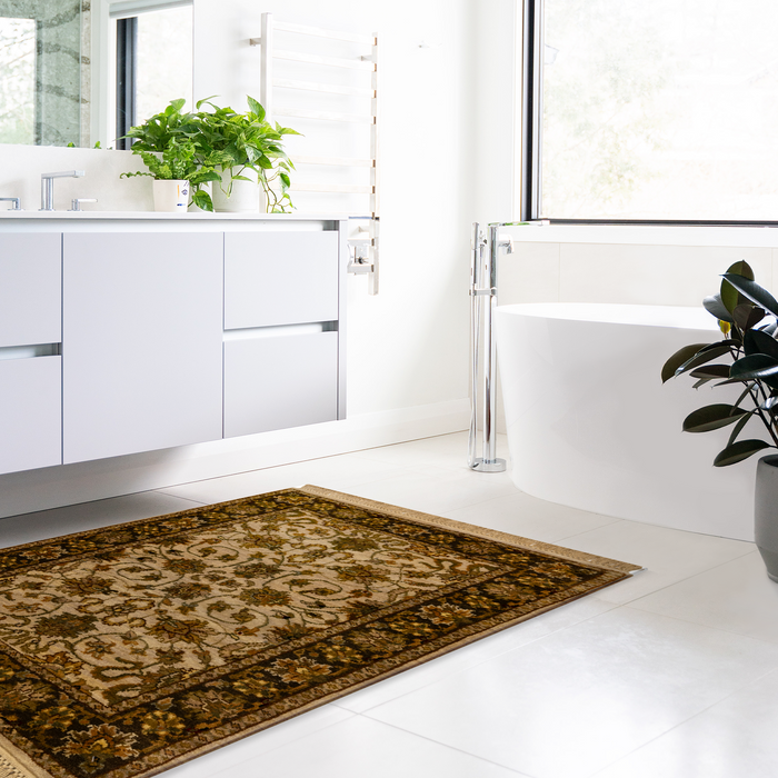 Premiere 2x3 Ivory/Brown Wool