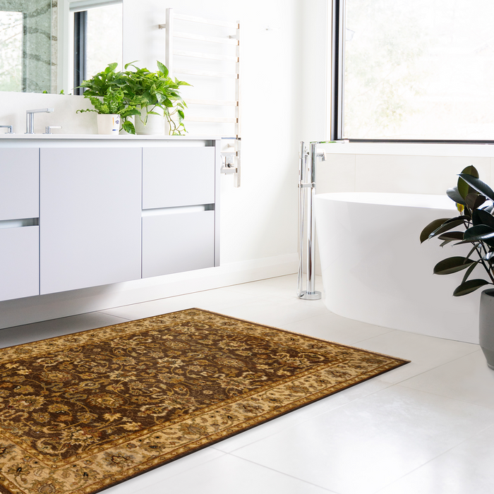 Elegance 4x6 Brown/Beige Wool