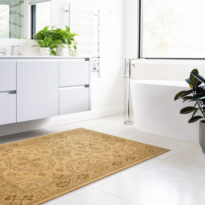 Chobi 4x6 Beige/Light Blue Wool