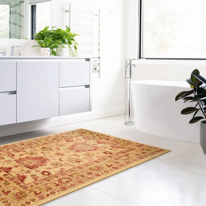 Chobi 4x6 Ivory/Red Wool