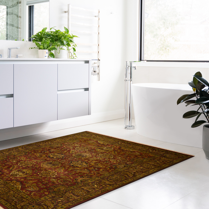 Indo Persian 5x7 Rust/Plum Wool