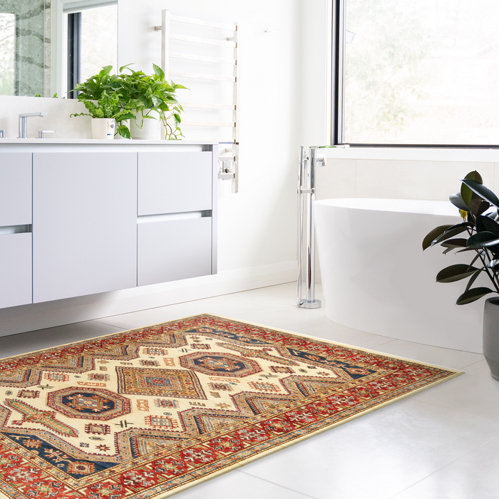 Super Kazak 5x7 Red Ivory