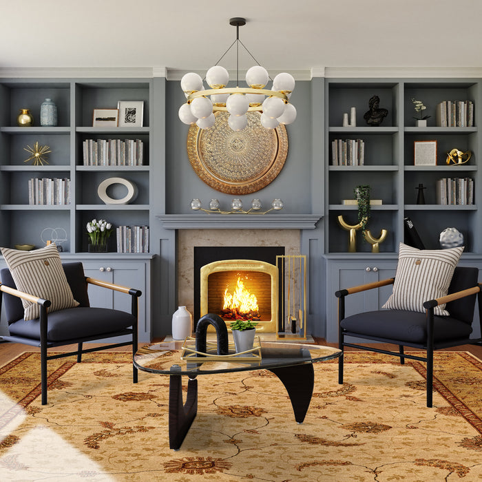 Elegance 8x10 Beige/Gold Ghazni and Argentinian Highland Wool