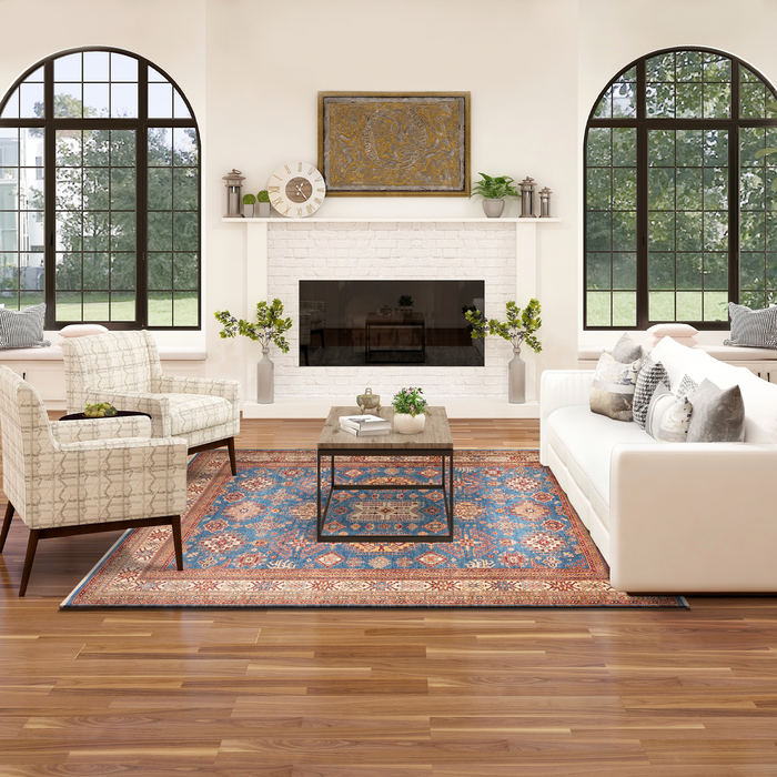 Super Kazak 8x10 Blue