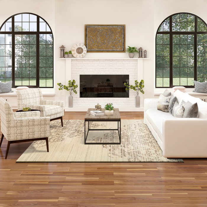 Reflections 8x10 Grey/Ivory New Zealand Wool