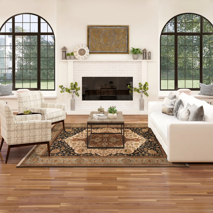 Elegance 8x10 Ivory/Lt.Blue Wool