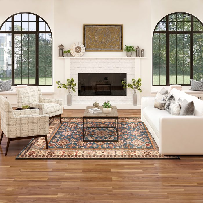 Super Kazak 8x10 Blue