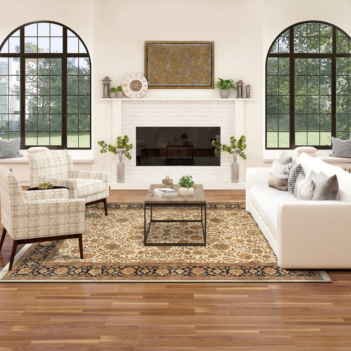 Premiere 9x12 Ivory/Black Wool