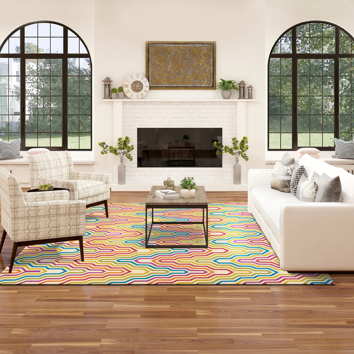 Cable 9x12 Rainbow Wool