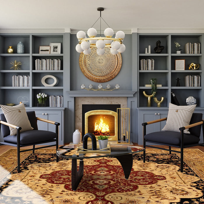 Elegance 9x12 Ivory/Light Gold Ghazni Wool