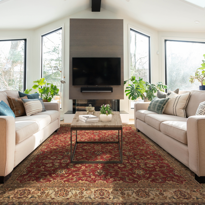 Premiere 9x12 Red/Beige Wool