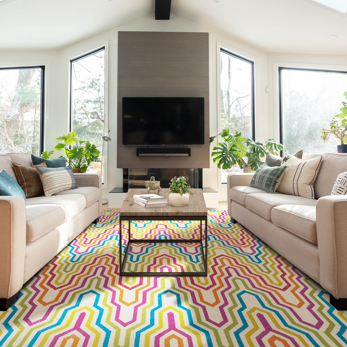 Cable 9x12 Rainbow Wool