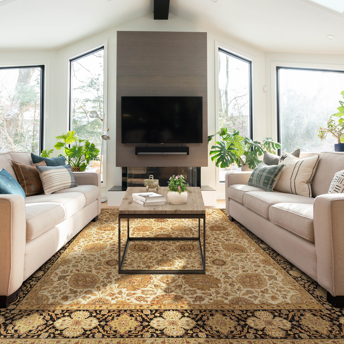 Dune 9x12 Beige/Black Wool