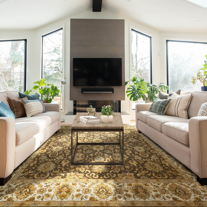 Premiere 9x12 Ivory/Brown Wool