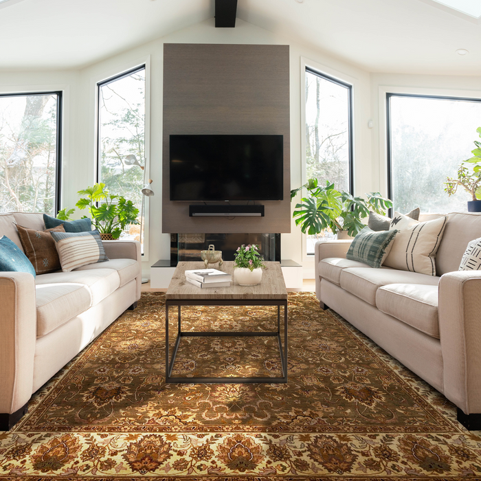 Premiere 9x12 Olive/Beige Wool