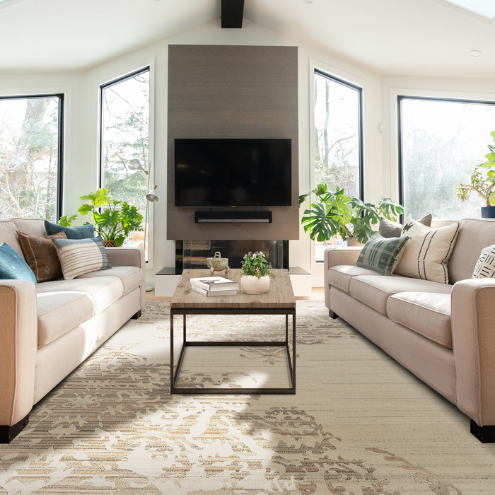 Reflections 8x10 Grey/Ivory New Zealand Wool