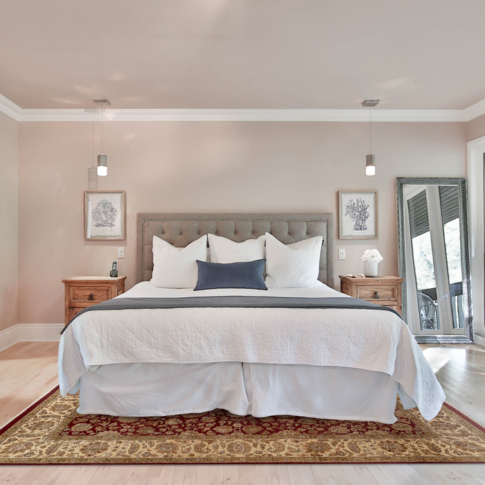 Passion 9x12 Red/Ivory Wool and Silk