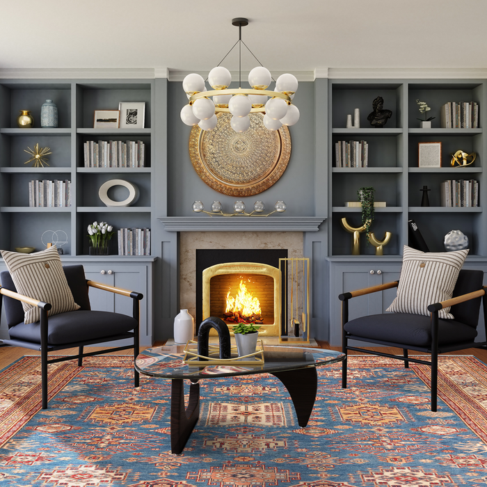 Super Kazak 8x10 Blue