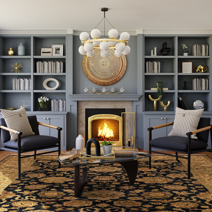 Immortelle Agra 9x12 Black and Gold