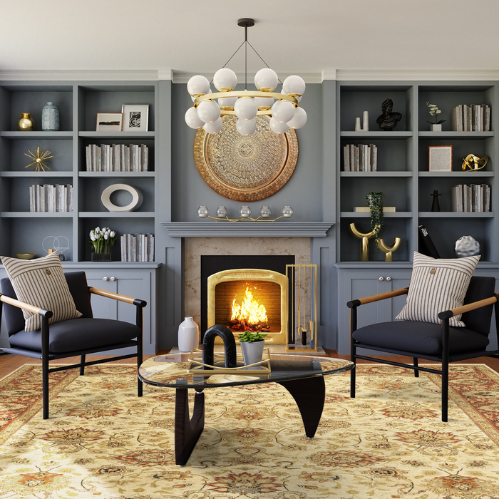 Elegance 8x10 Beige/Rust Wool