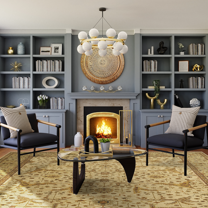 Elegance 8x10 Beige Light Green Ghazni Wool