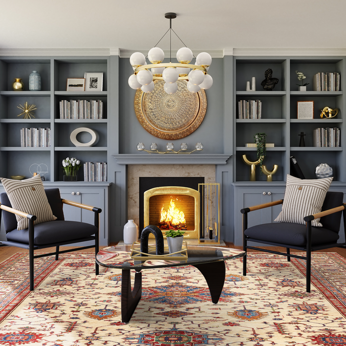 Super Kazak 9x12 Ivory