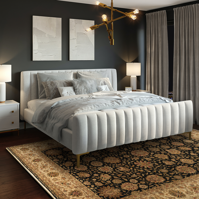 Agra Collection 9x12 Black/Ivory Wool