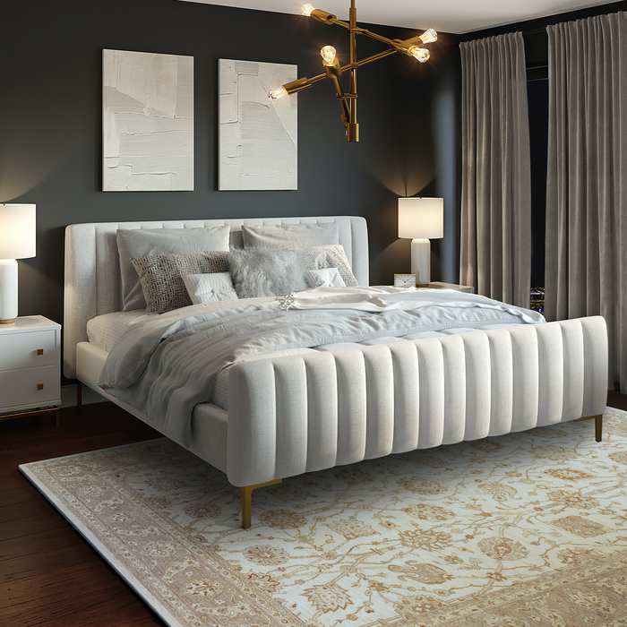 Chobi 9x12 Ivory/Dark Beige Ghazni Wool