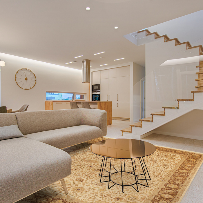 Grand 10x15 Enchante Ivory/Brown Wool and Silk