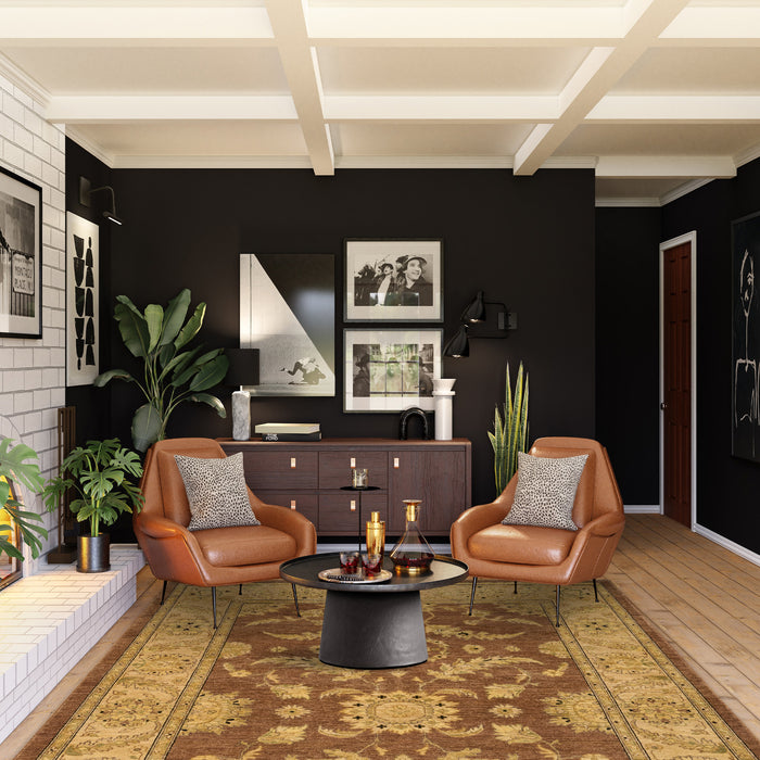 Chobi 6x9 Chocolate/Light Beige Ghazni Wool