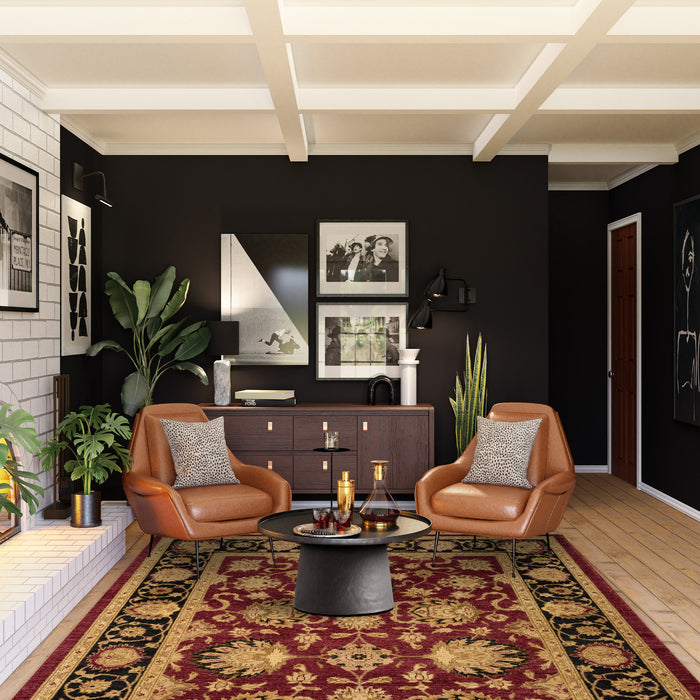 Chobi 6x9 Cherry/Black Ghazni Wool