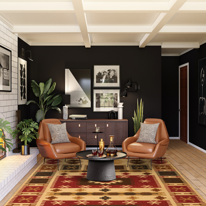 Dhurrie 6x9 Ivory/Red Wool