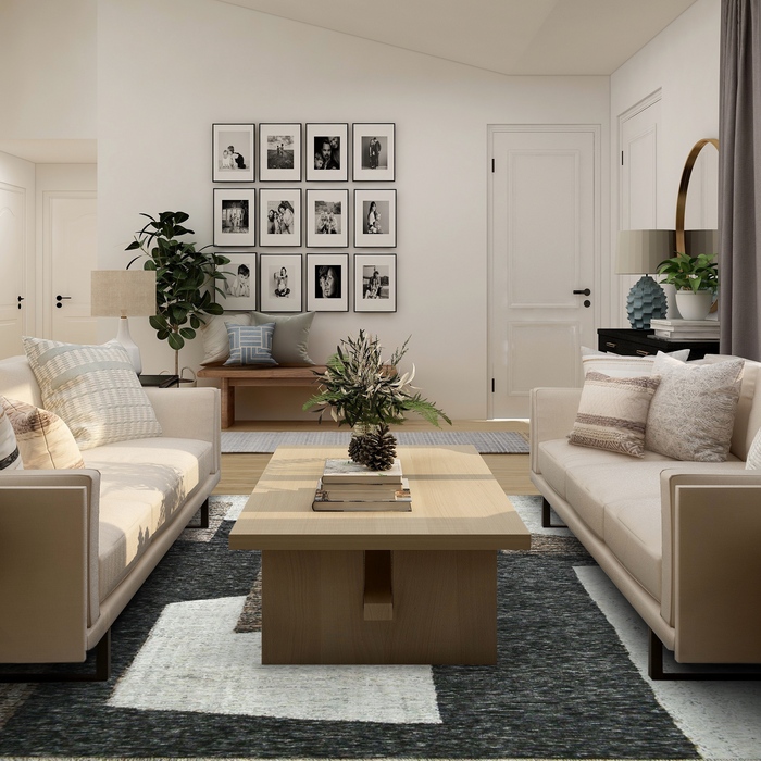 Scoria Charcoal/Brown Wool and Silk