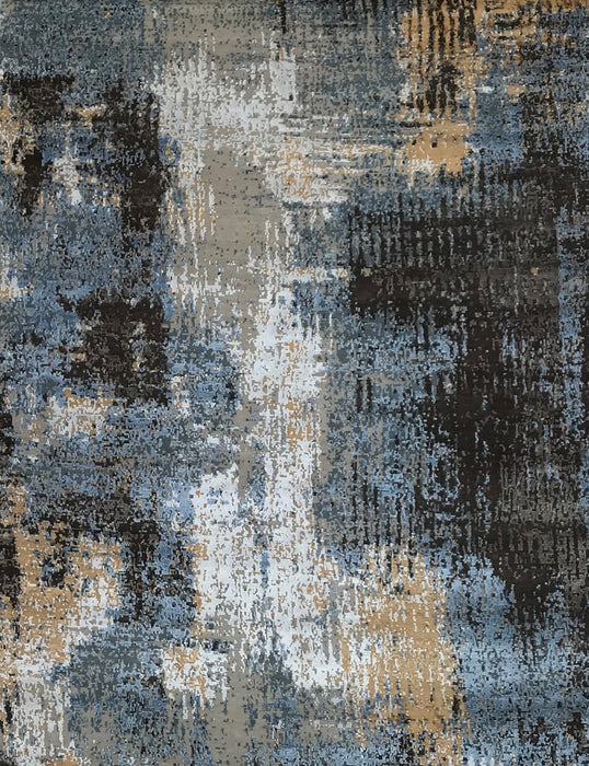Marble Teal/Charcoal Wool and Bamboo silk