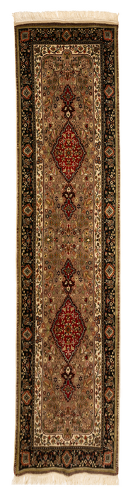 Shah Kashan 2.05x10 Runner Beige/Black Wool