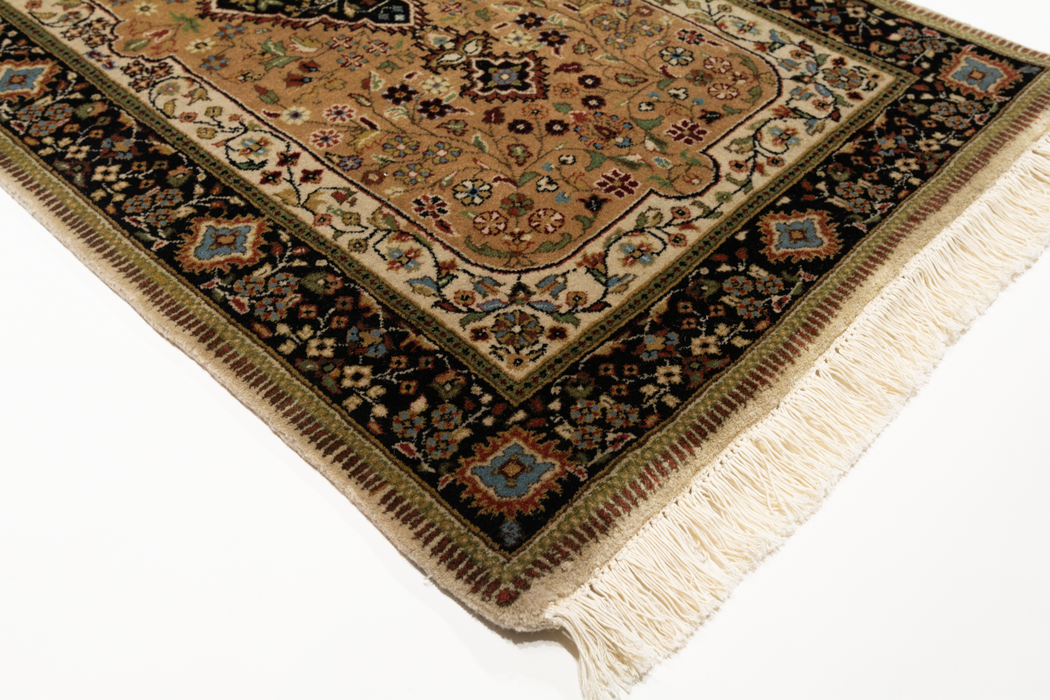Shah Kashan 2.05x10 Runner Beige/Black Wool (A)