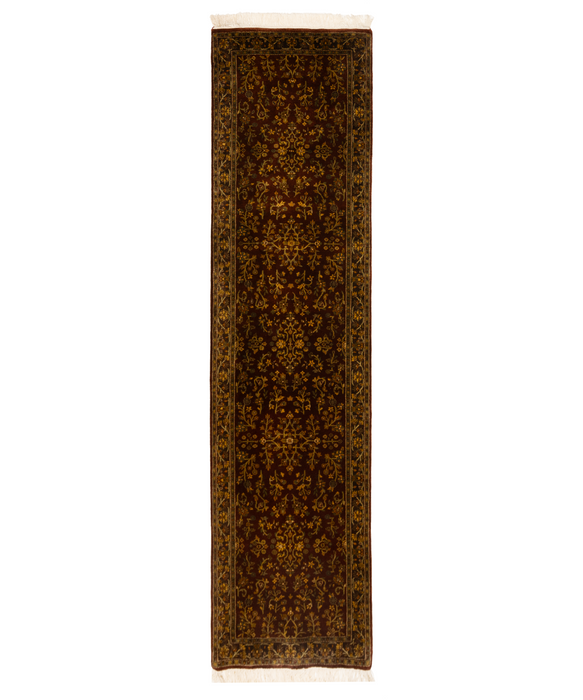 2.05x10 Runner Sarukh Burgundy/Brown Wool
