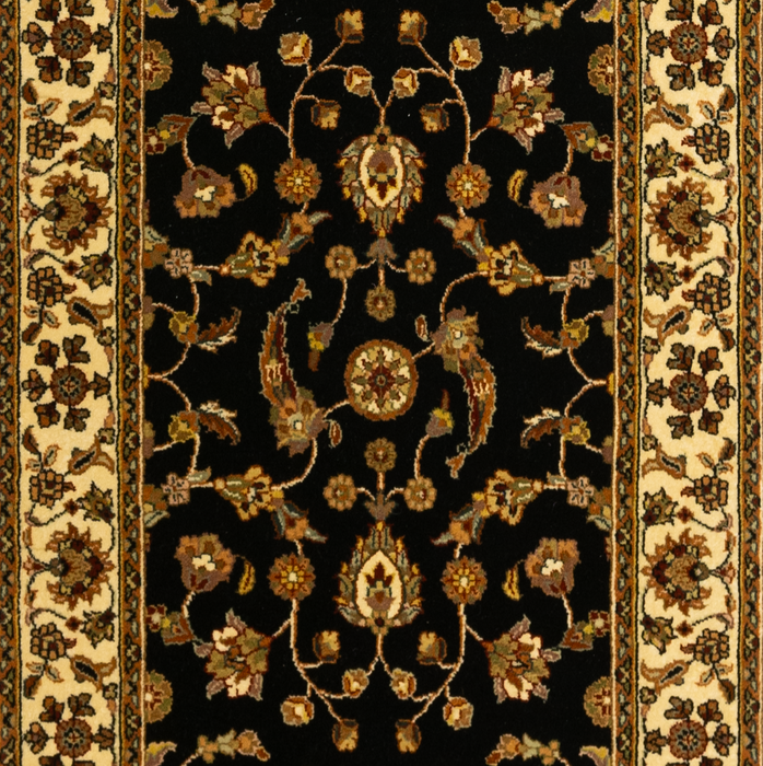 Indo Persian 2.05x10 Runner Cream/Black Wool