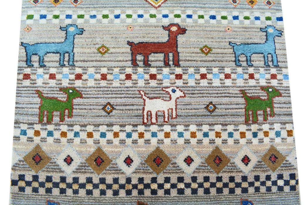 Nomads Tale Gabbeh 2.6x10 Wool and Silk