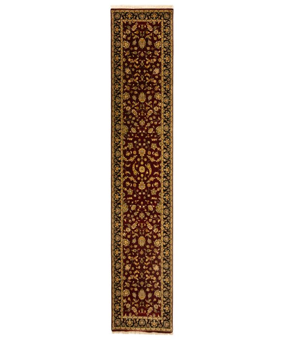 2.05x12 Runner Indo Persian Red/Black Wool