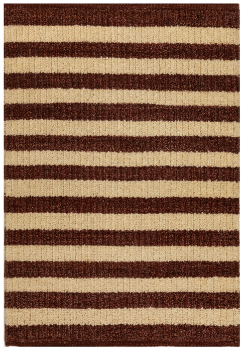 Dhurrie 2x3 Maroon/Beige Wool B