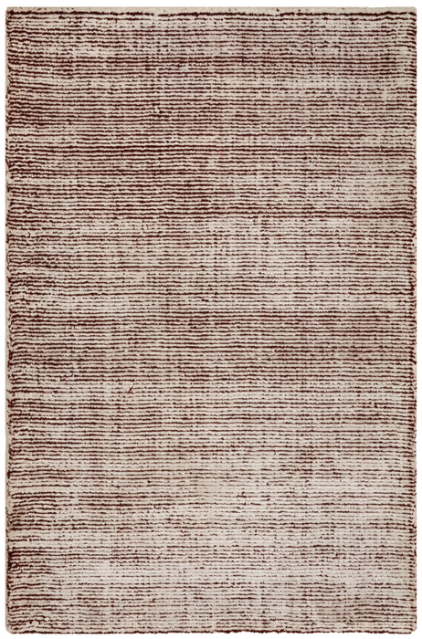 Indo 2x3 Nepal Burgundy Wool and Bamboo Silk
