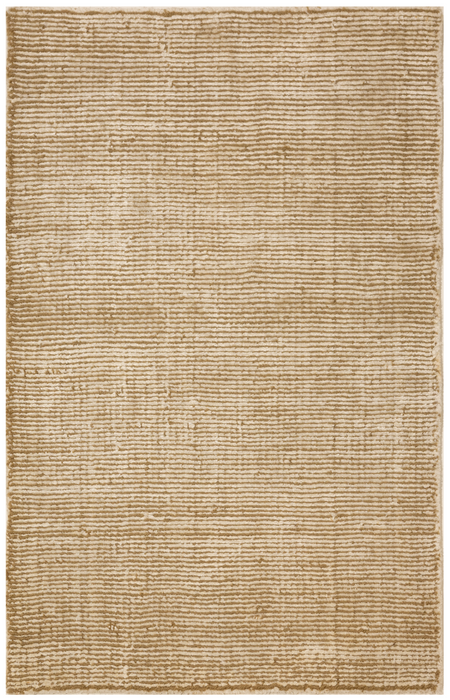 Indo Nepal 2x3 Khaki Wool and Bamboo Silk