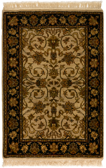 Premiere 2x3 Black/Ivory Wool
