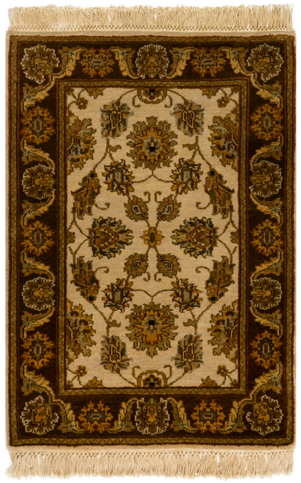 Premiere 2x3 Ivory/Brown Wool