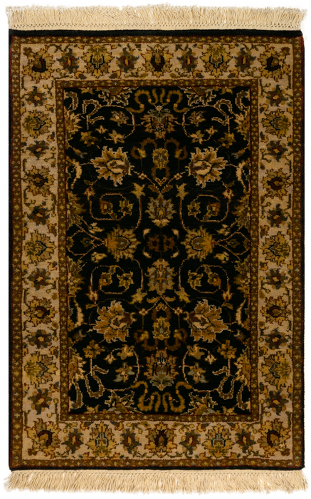 Premiere 2x3 Black/Ivory Wool A